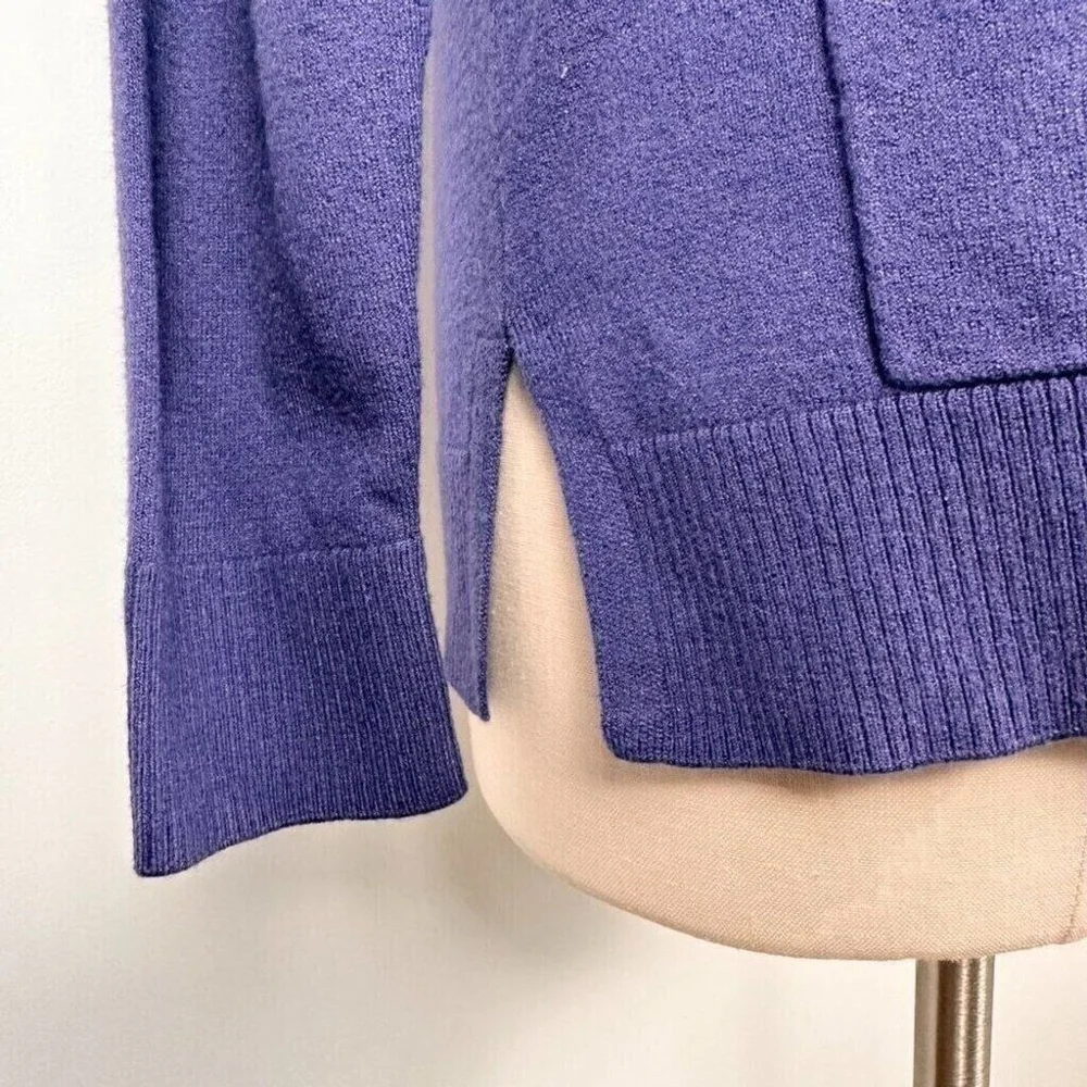 Olsen Women’s Snap Button Mock Neck Sweater Size 4 XS Blue Soft New - Picture 5 of 14